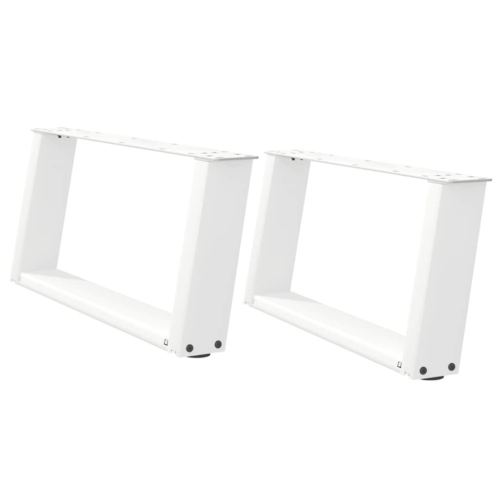 Salontafelpoten 2 st U-vormig 70x(30-31) cm staal wit is nu te koop bij PeponiXL, paradijselijk wonen!