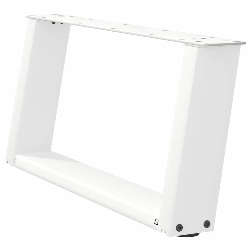 Salontafelpoten 2 st U-vormig 70x(30-31) cm staal wit is nu te koop bij PeponiXL, paradijselijk wonen!