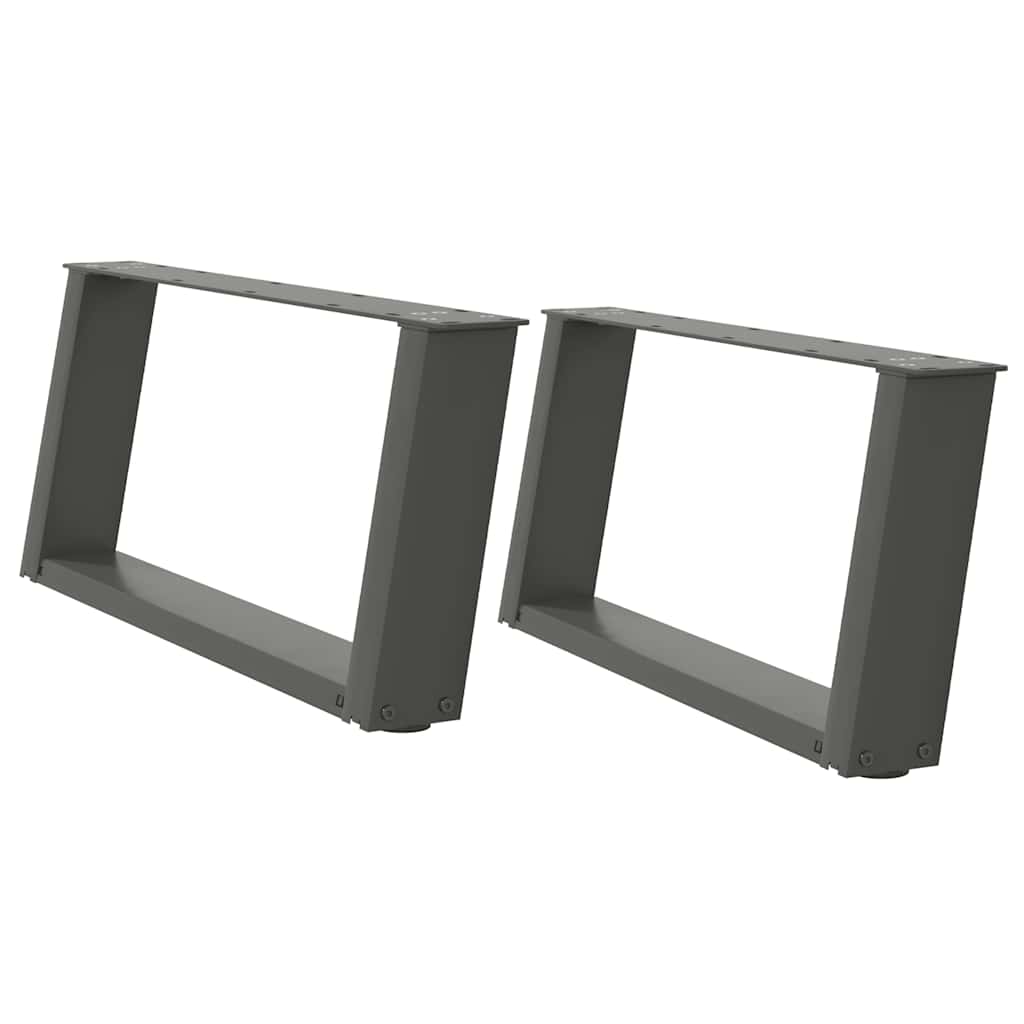 Salontafelpoten 2 st U-vormig 70x(30-31) cm staal antraciet is nu te koop bij PeponiXL, paradijselijk wonen!