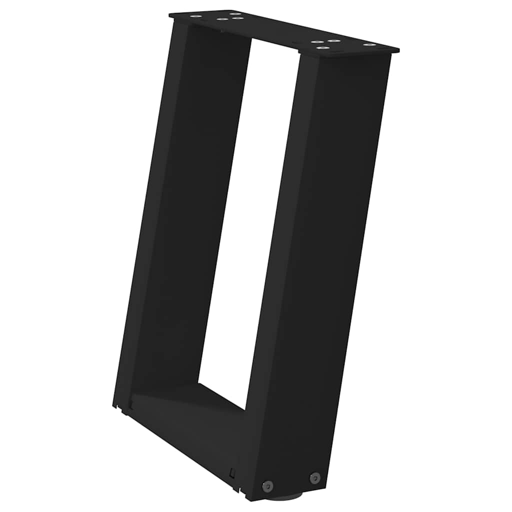 Salontafelpoten 2 st U-vormig 28x(42-43) cm staal zwart is nu te koop bij PeponiXL, paradijselijk wonen!