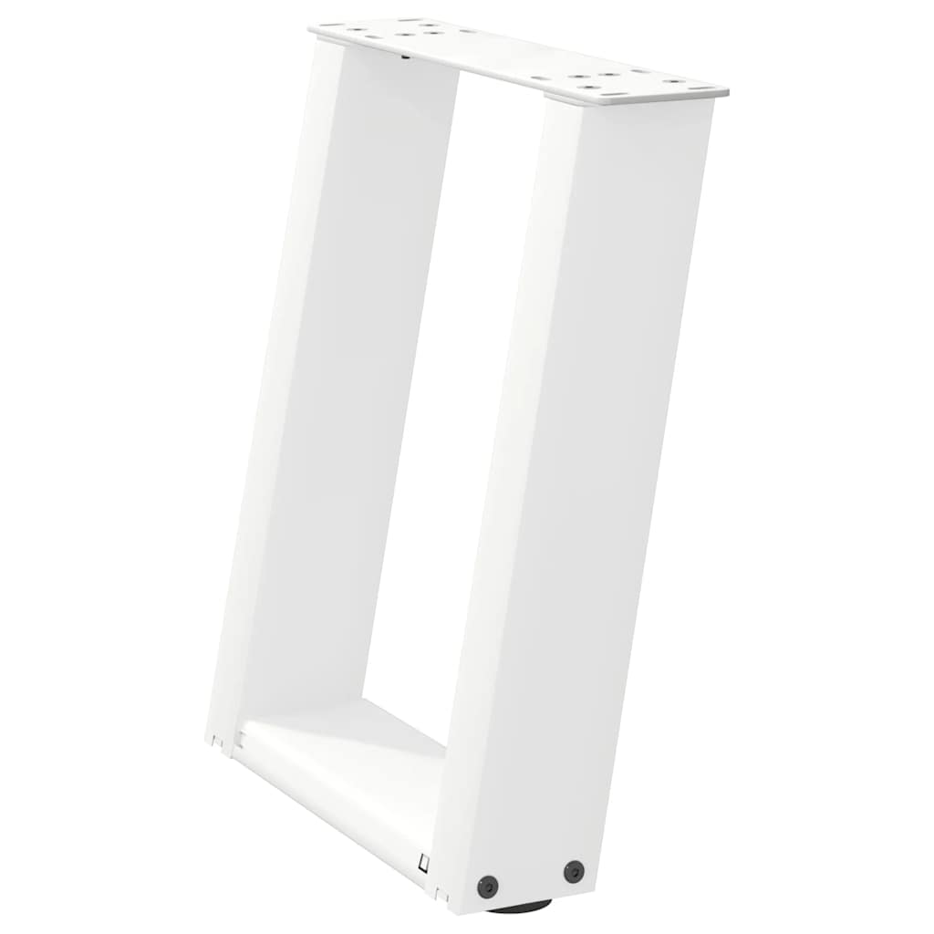 Salontafelpoten 2 st U-vormig 28x(42-43) cm staal wit is nu te koop bij PeponiXL, paradijselijk wonen!