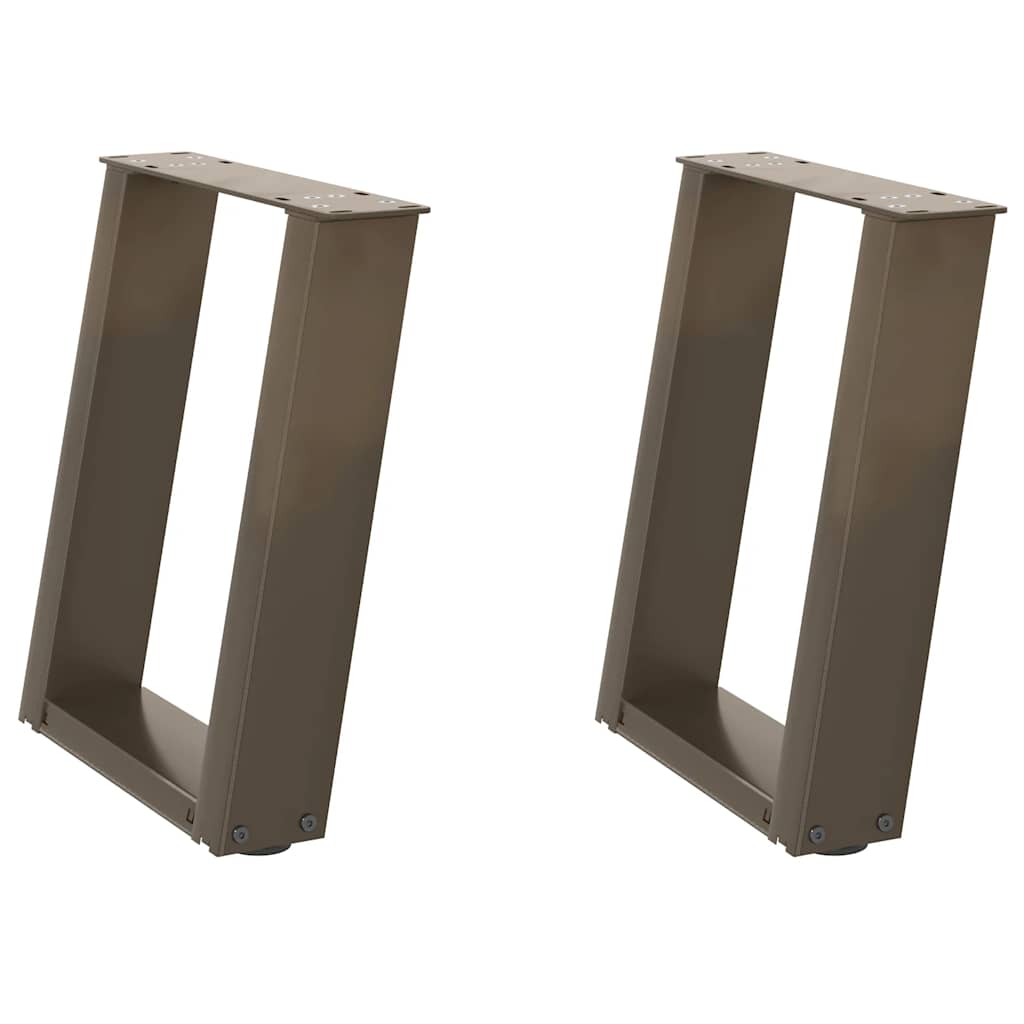 Salontafelpoten 2 st U-vormig 28x(42-43) cm staal naturel is nu te koop bij PeponiXL, paradijselijk wonen!