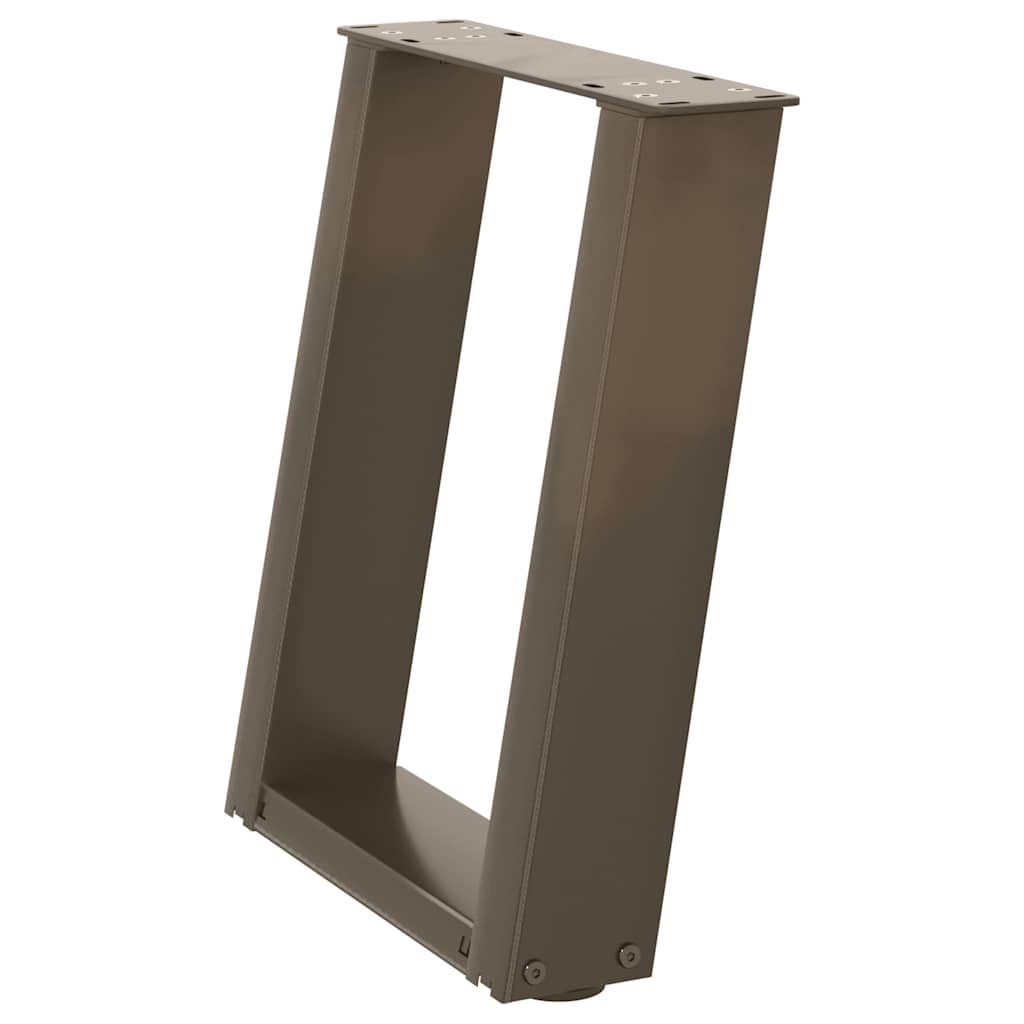 Salontafelpoten 2 st U-vormig 28x(42-43) cm staal naturel is nu te koop bij PeponiXL, paradijselijk wonen!