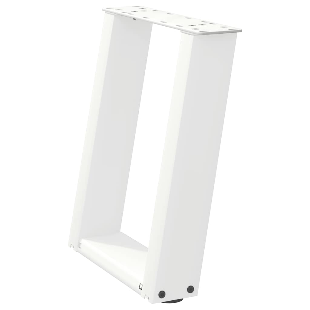 Salontafelpoten 2 st U-vormig 38x(42-43) cm staal wit is nu te koop bij PeponiXL, paradijselijk wonen!
