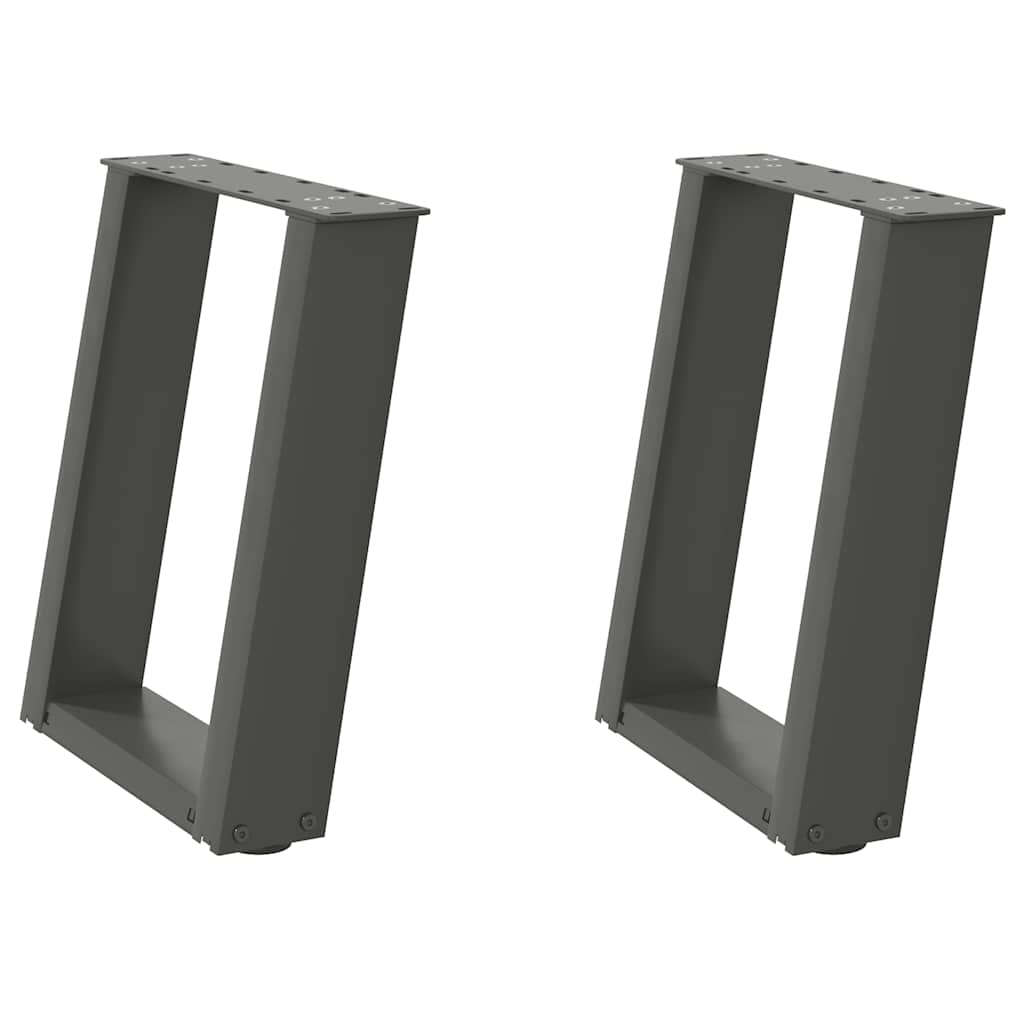 Salontafelpoten 2 st U-vormig 38x(42-43) cm staal antraciet is nu te koop bij PeponiXL, paradijselijk wonen!