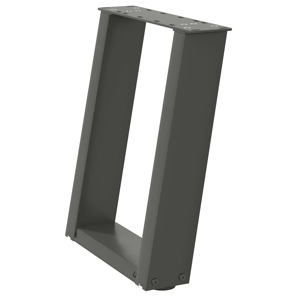 Salontafelpoten 2 st U-vormig 38x(42-43) cm staal antraciet is nu te koop bij PeponiXL, paradijselijk wonen!