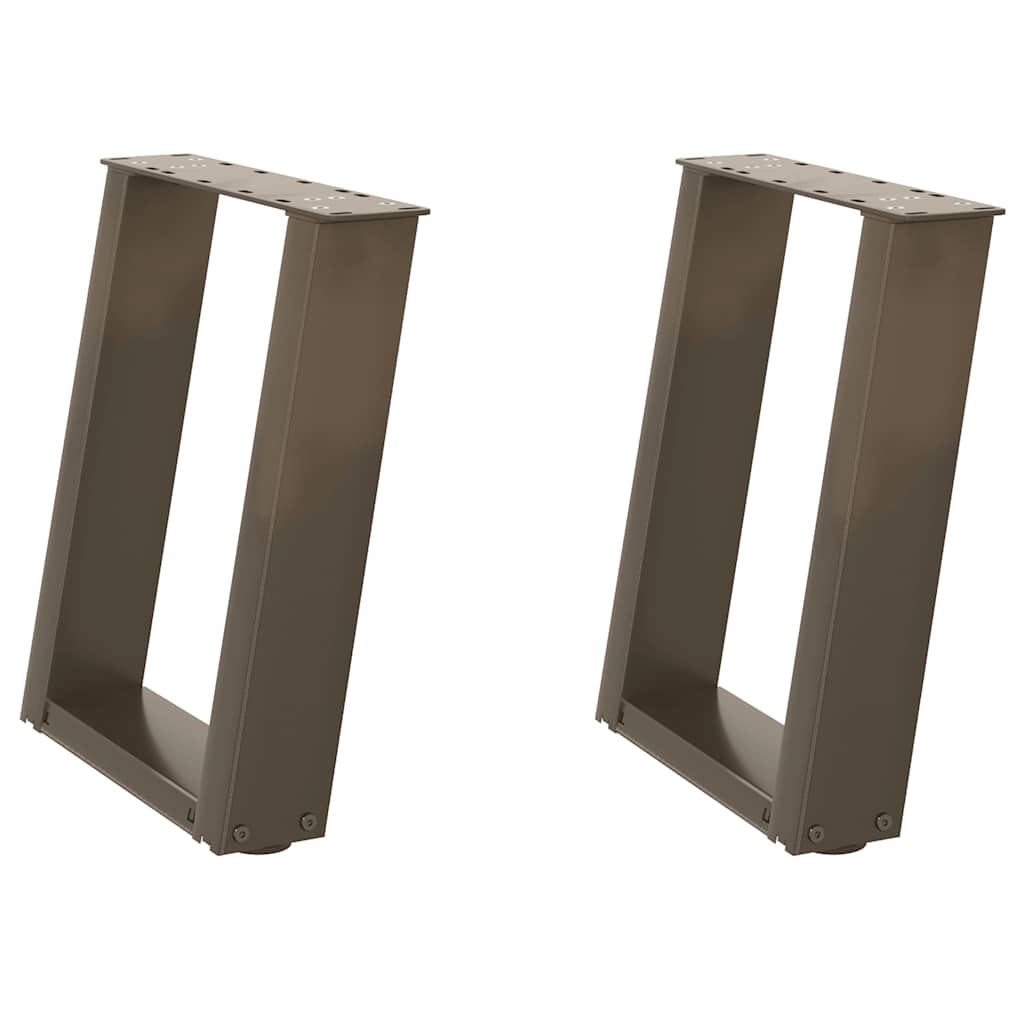 Salontafelpoten 2 st U-vormig 38x(42-43) cm staal naturel is nu te koop bij PeponiXL, paradijselijk wonen!