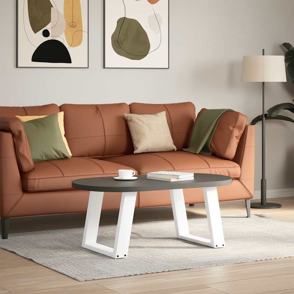 Salontafelpoten 2 st U-vormig 50x(42-43) cm staal wit is nu te koop bij PeponiXL, paradijselijk wonen!
