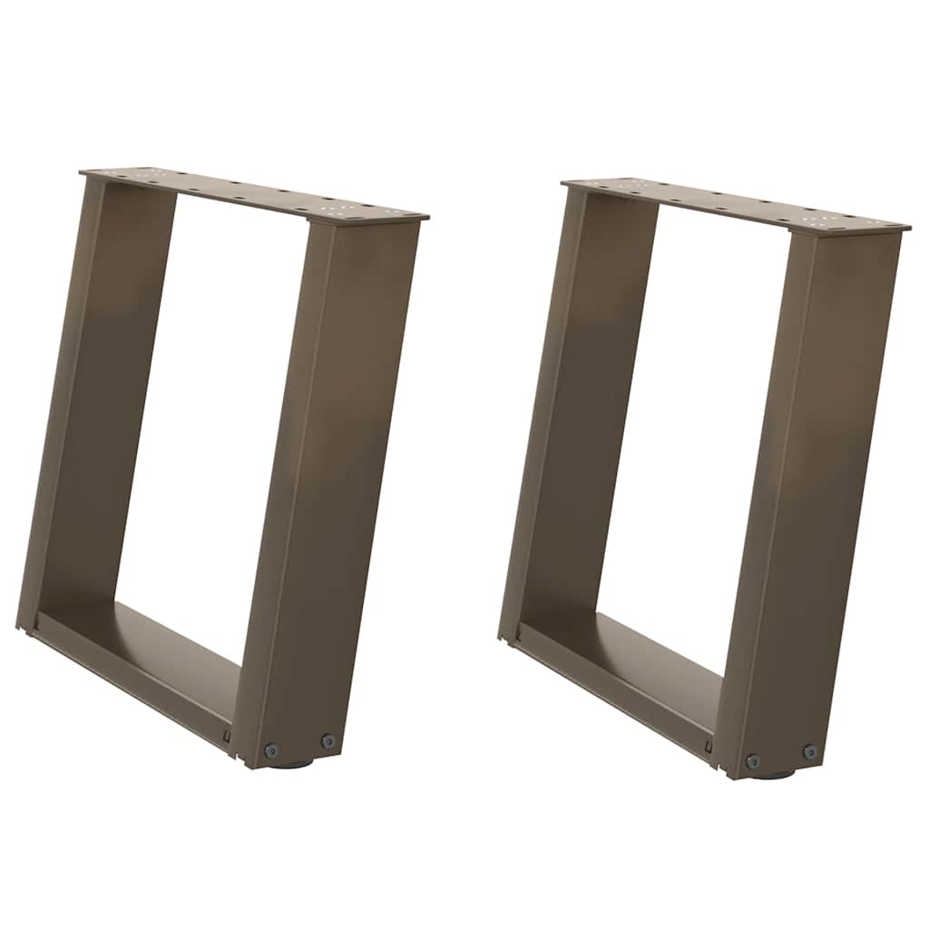 Salontafelpoten 2 st U-vormig 50x(42-43) cm staal naturel is nu te koop bij PeponiXL, paradijselijk wonen!