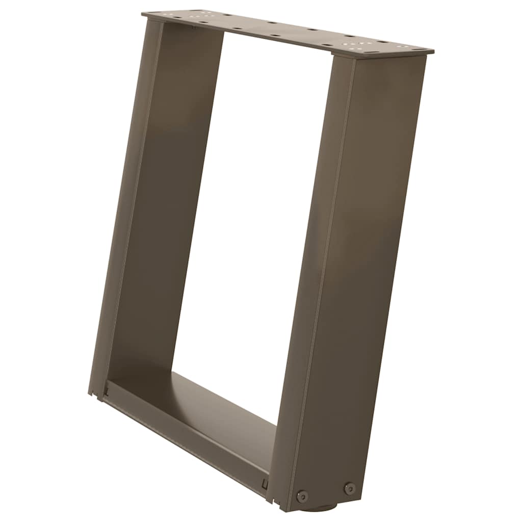 Salontafelpoten 2 st U-vormig 50x(42-43) cm staal naturel is nu te koop bij PeponiXL, paradijselijk wonen!