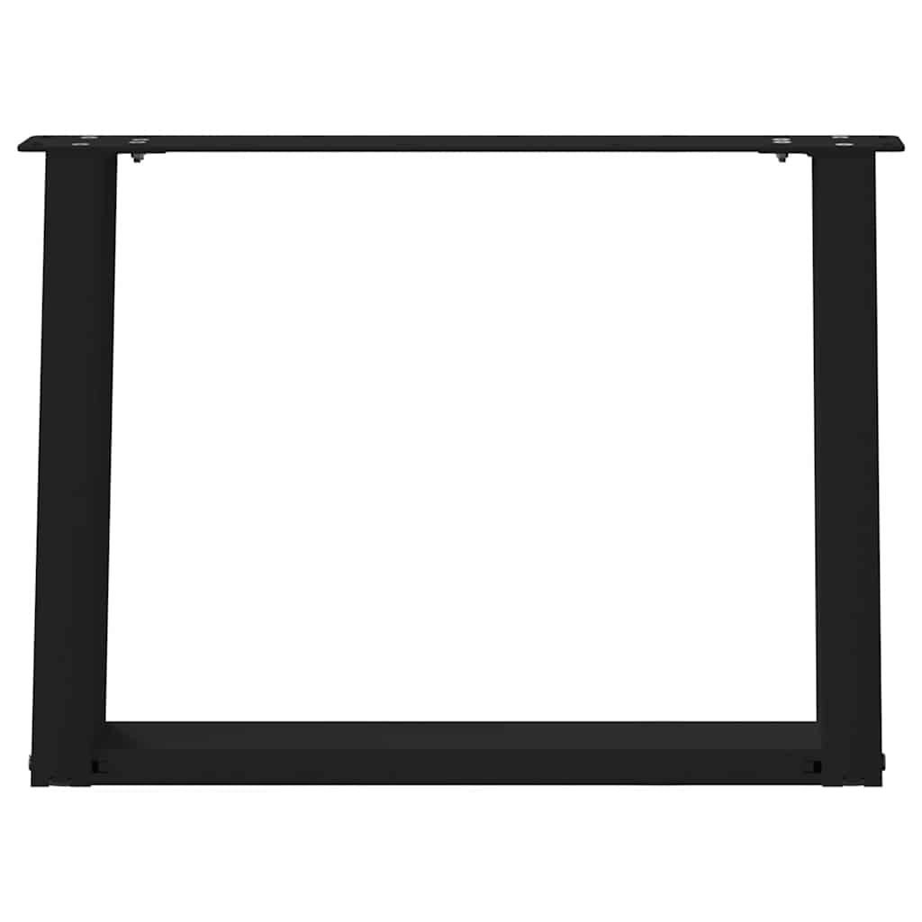 Salontafelpoten 2 st U-vormig 60x(42-43) cm staal zwart is nu te koop bij PeponiXL, paradijselijk wonen!