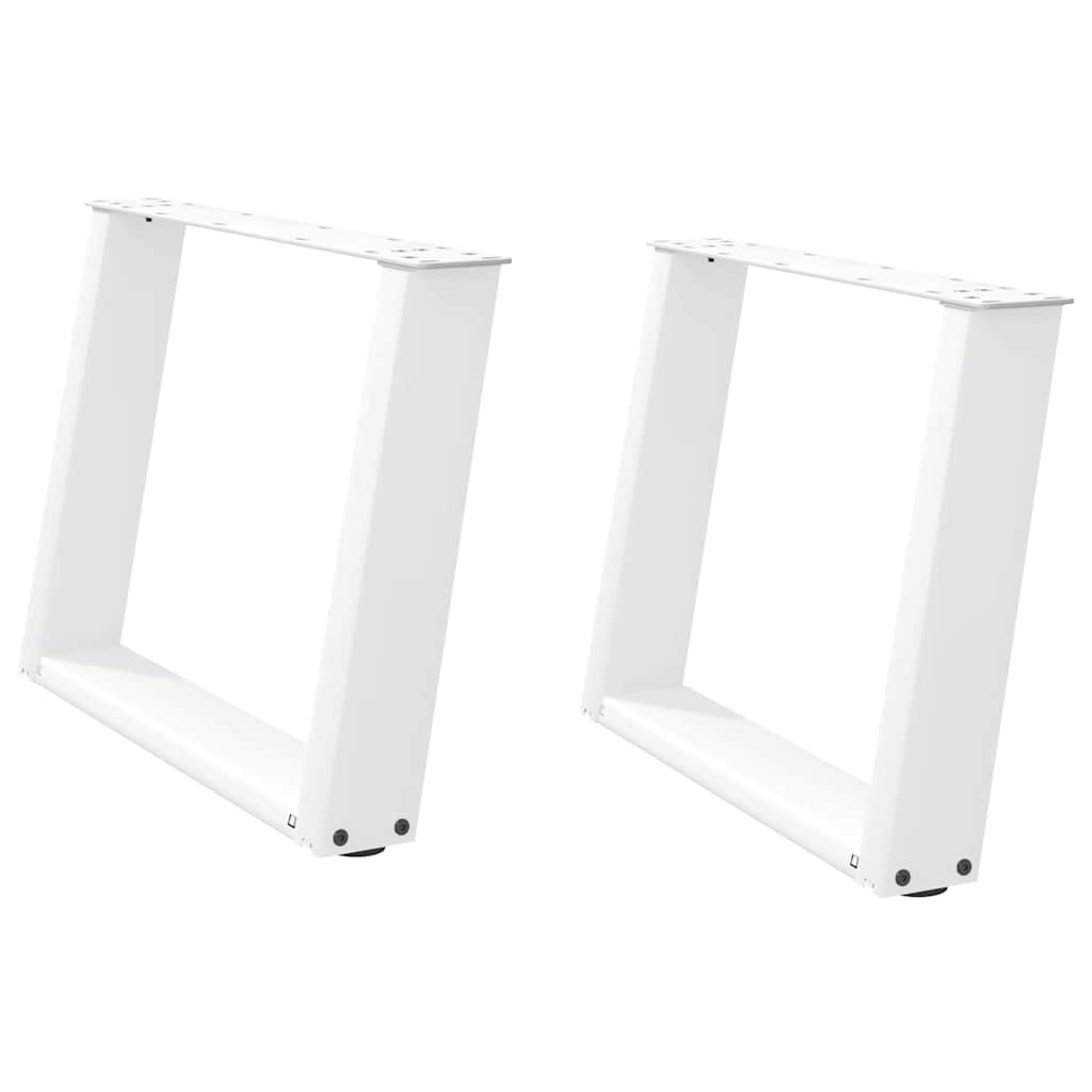 Salontafelpoten 2 st U-vormig 60x(42-43) cm staal wit is nu te koop bij PeponiXL, paradijselijk wonen!