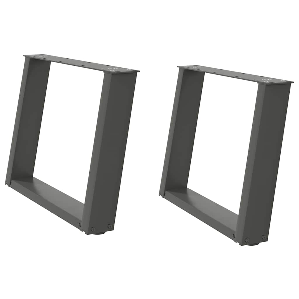 Salontafelpoten 2 st U-vormig 60x(42-43) cm staal antraciet is nu te koop bij PeponiXL, paradijselijk wonen!