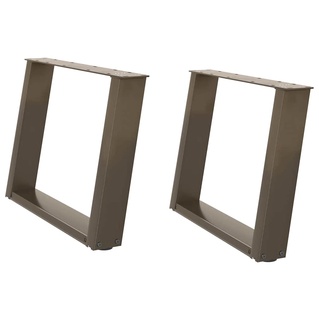 Salontafelpoten 2 st U-vormig 60x(42-43) cm staal naturel is nu te koop bij PeponiXL, paradijselijk wonen!