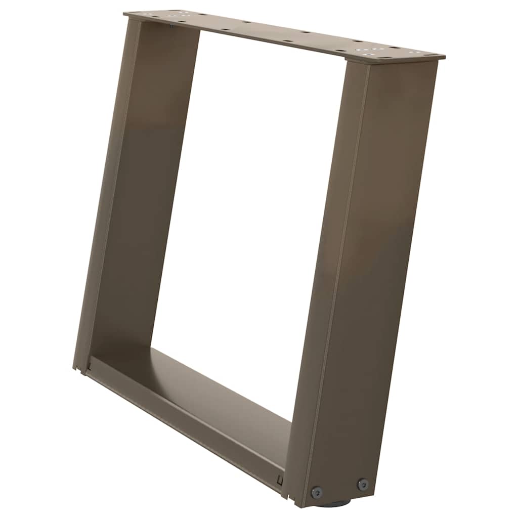 Salontafelpoten 2 st U-vormig 60x(42-43) cm staal naturel is nu te koop bij PeponiXL, paradijselijk wonen!