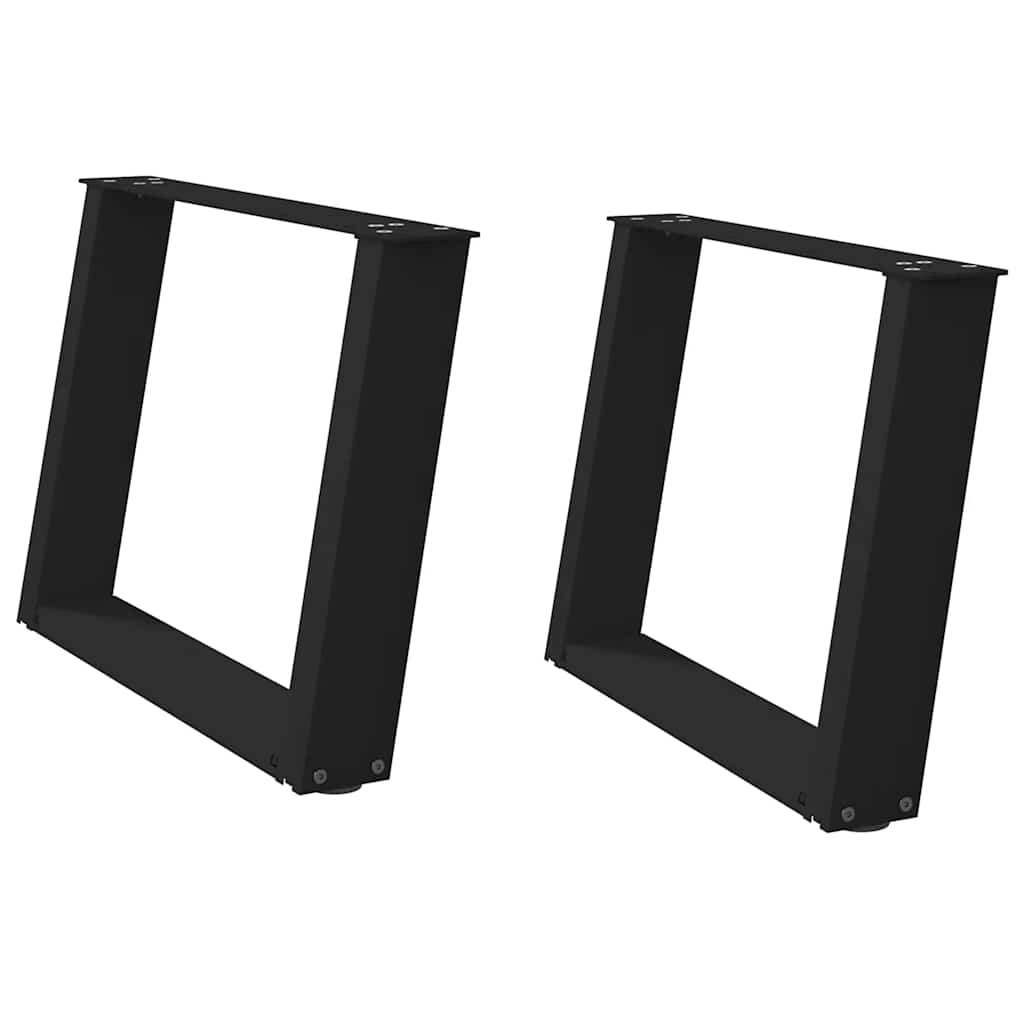 Salontafelpoten 2 st U-vormig 70x(42-43) cm staal zwart is nu te koop bij PeponiXL, paradijselijk wonen!