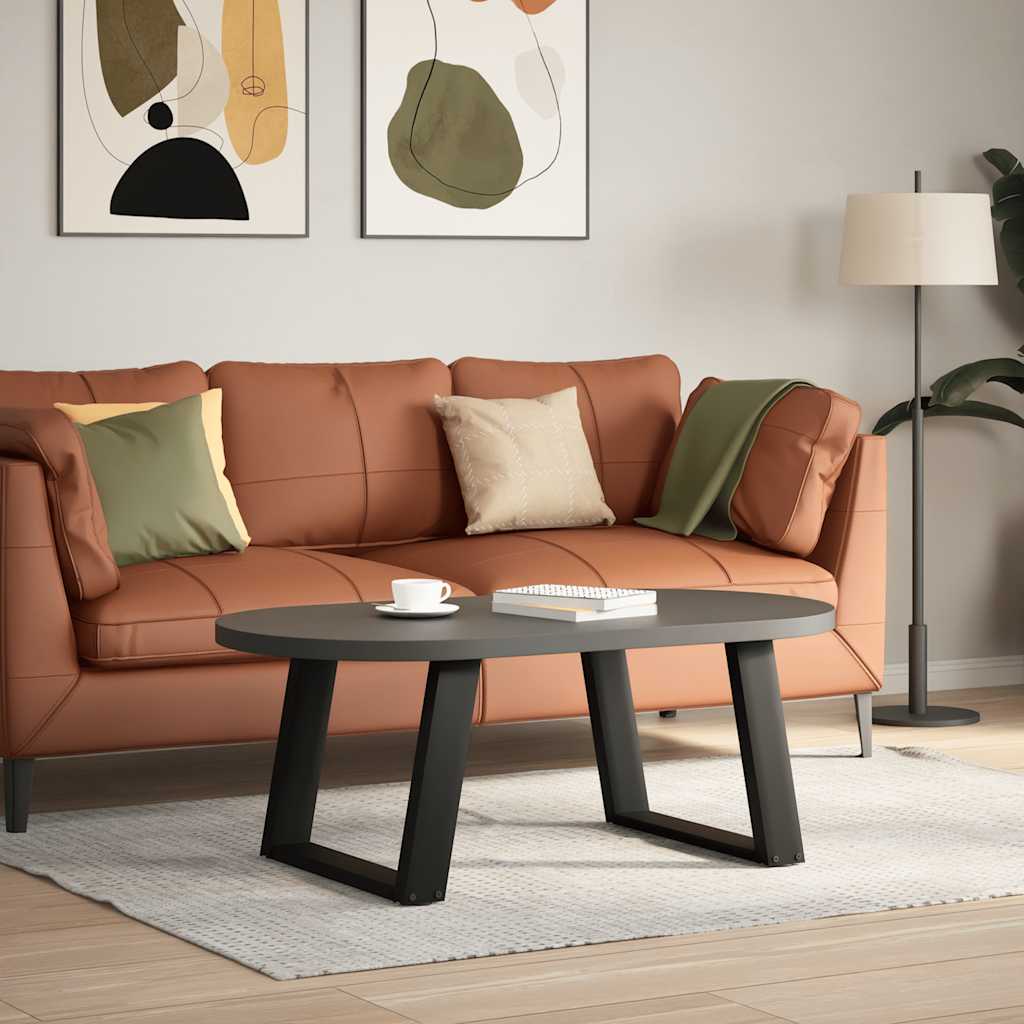 Salontafelpoten 2 st U-vormig 70x(42-43) cm staal zwart is nu te koop bij PeponiXL, paradijselijk wonen!