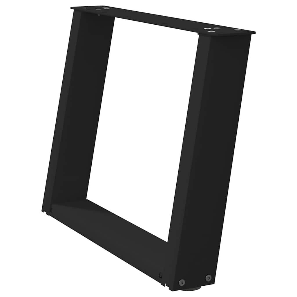 Salontafelpoten 2 st U-vormig 70x(42-43) cm staal zwart is nu te koop bij PeponiXL, paradijselijk wonen!