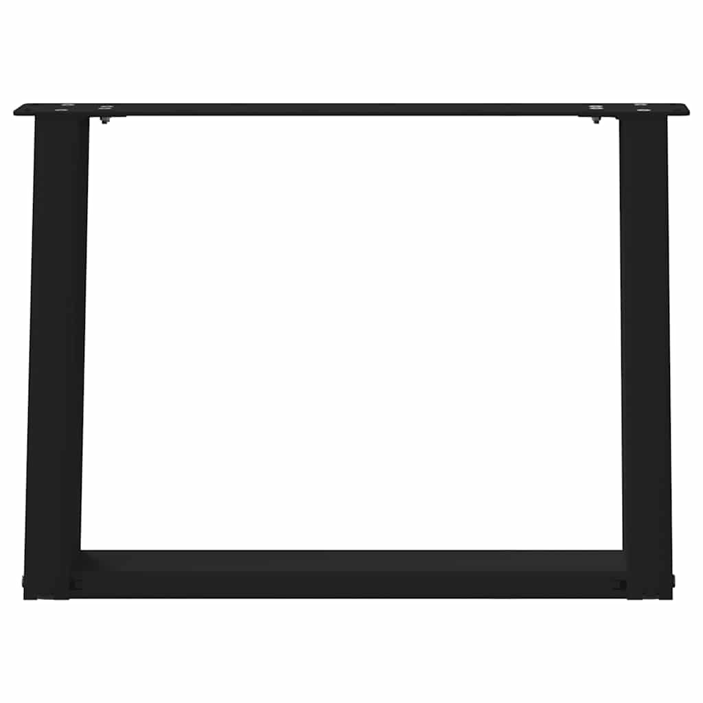 Salontafelpoten 2 st U-vormig 70x(42-43) cm staal zwart is nu te koop bij PeponiXL, paradijselijk wonen!