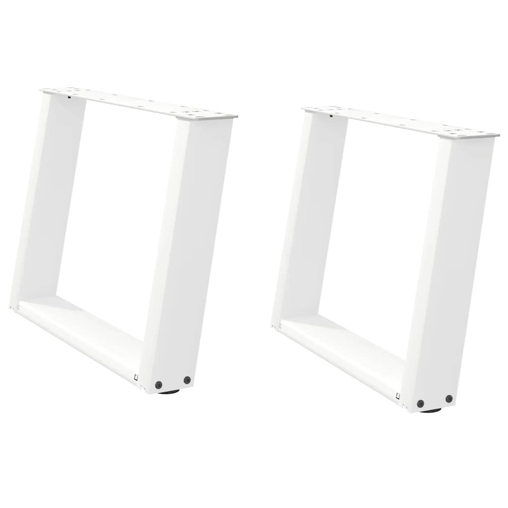 Salontafelpoten 2 st U-vormig 70x(42-43) cm staal wit is nu te koop bij PeponiXL, paradijselijk wonen!