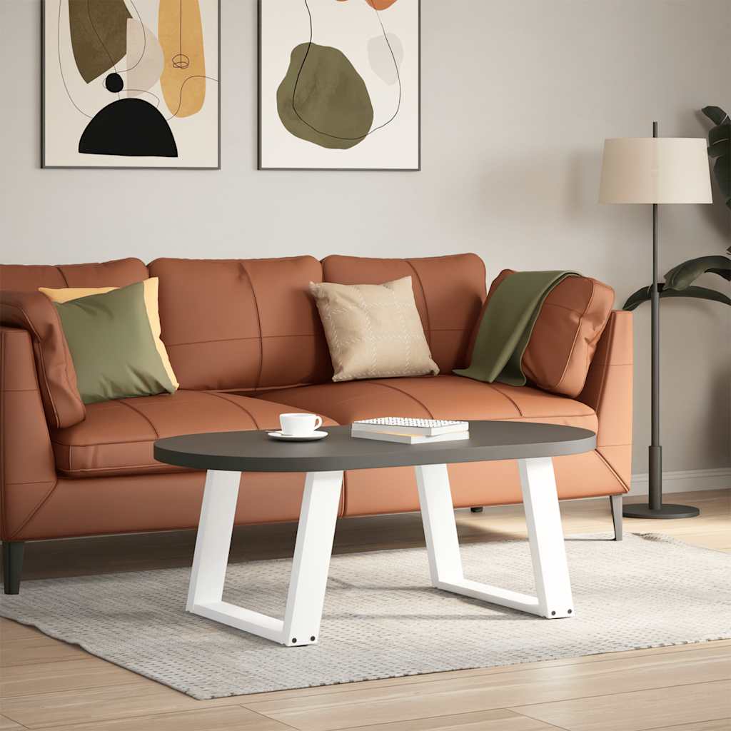 Salontafelpoten 2 st U-vormig 70x(42-43) cm staal wit is nu te koop bij PeponiXL, paradijselijk wonen!