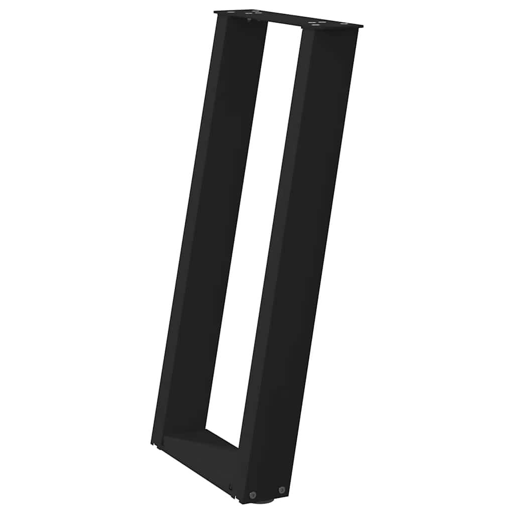 Console tafelpoten 2 st U-vormig 28x(72-73) cm staal zwart is nu te koop bij PeponiXL, paradijselijk wonen!