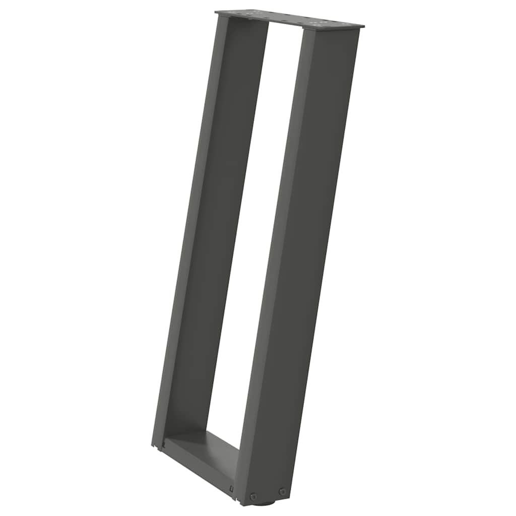 Console tafelpoten 2st U-vormig 38x(72-73)cm staal antraciet is nu te koop bij PeponiXL, paradijselijk wonen!