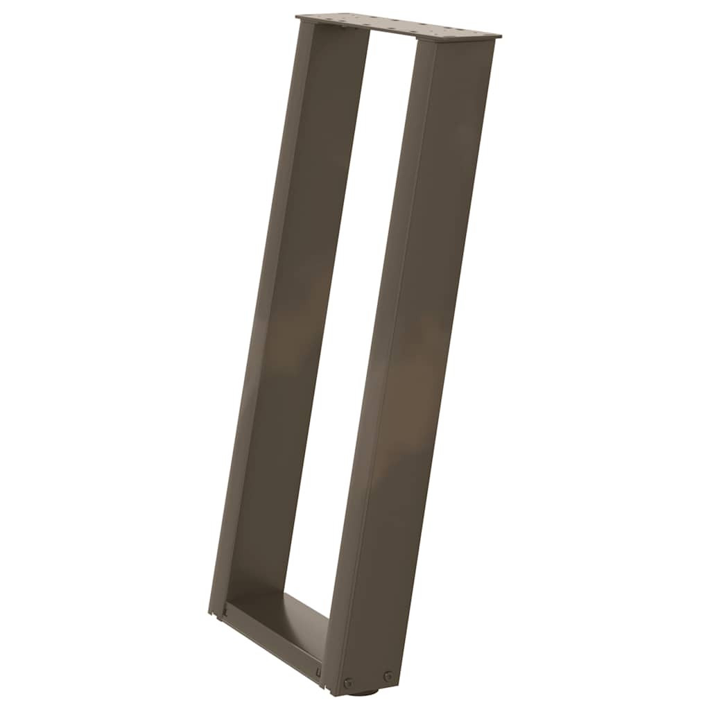 Console tafelpoten 2st U-vormig 38x(72-73)cm staal naturel is nu te koop bij PeponiXL, paradijselijk wonen!