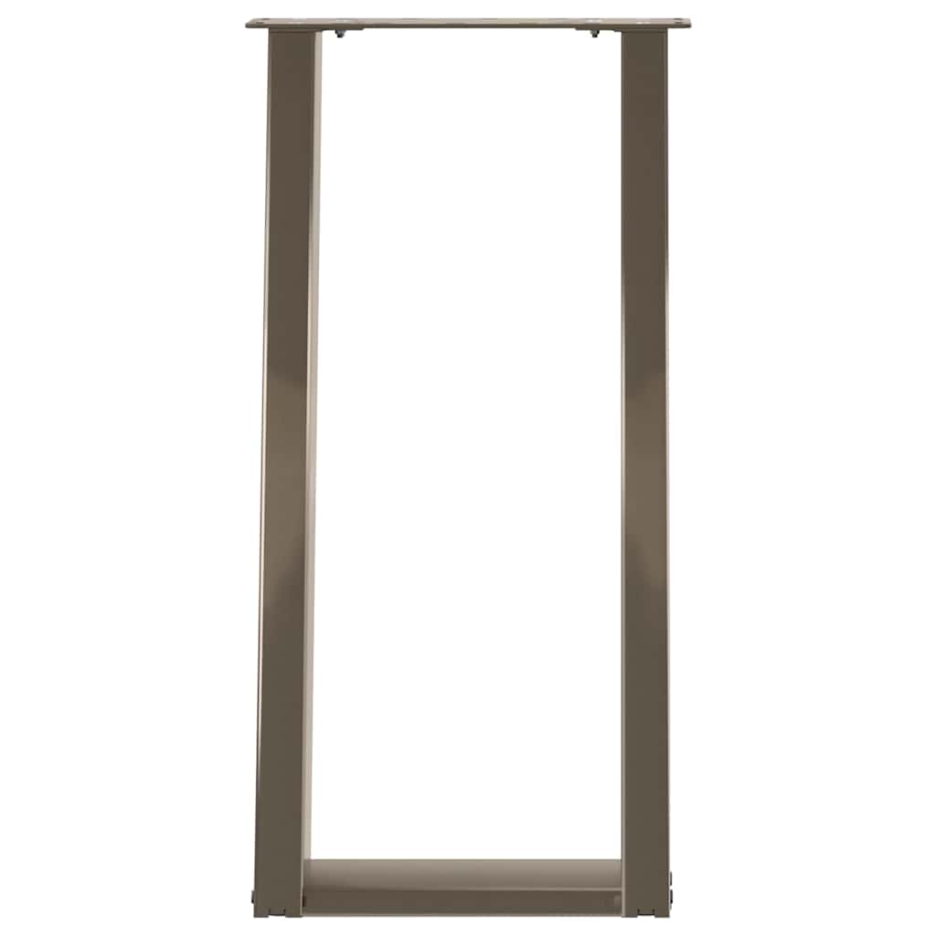 Console tafelpoten 2st U-vormig 38x(72-73)cm staal naturel is nu te koop bij PeponiXL, paradijselijk wonen!