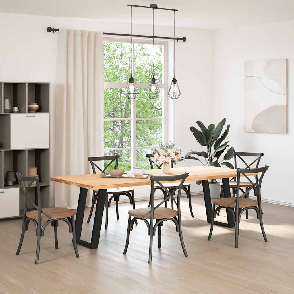 Eettafelpoten 2 st U-vormig 50x(72-73) cm staal zwart is nu te koop bij PeponiXL, paradijselijk wonen!