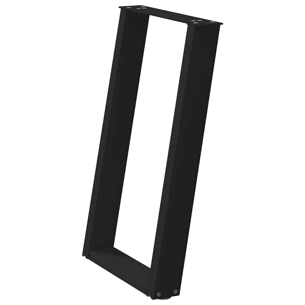 Eettafelpoten 2 st U-vormig 50x(72-73) cm staal zwart is nu te koop bij PeponiXL, paradijselijk wonen!