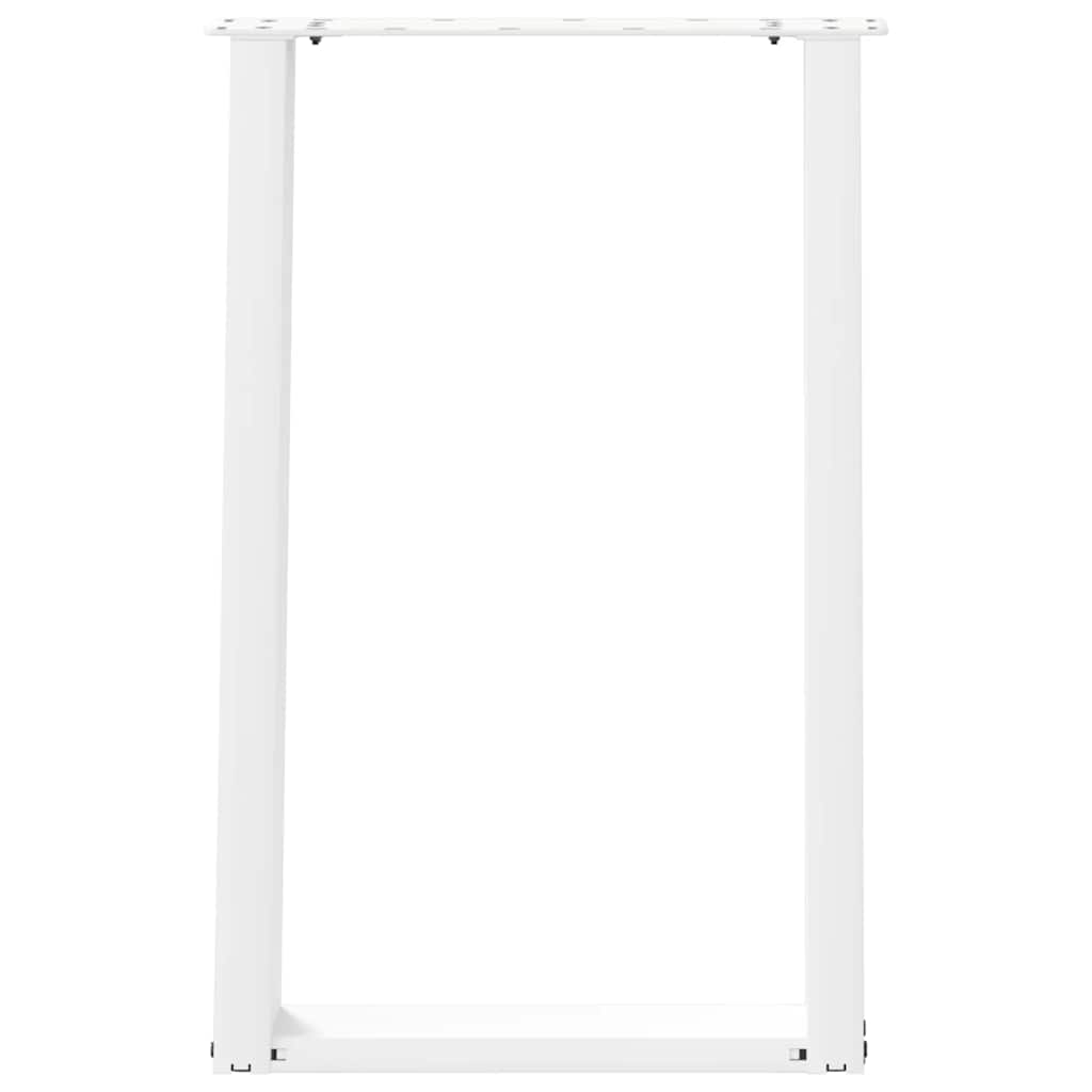 Eettafelpoten 2 st U-vormig 50x(72-73) cm staal wit is nu te koop bij PeponiXL, paradijselijk wonen!