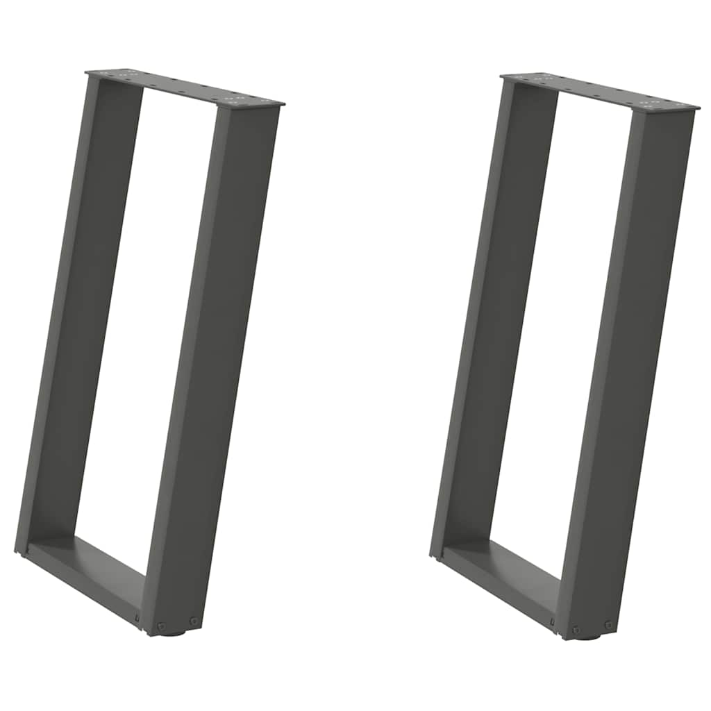 Eettafelpoten 2 st U-vormig 50x(72-73) cm staal antraciet is nu te koop bij PeponiXL, paradijselijk wonen!