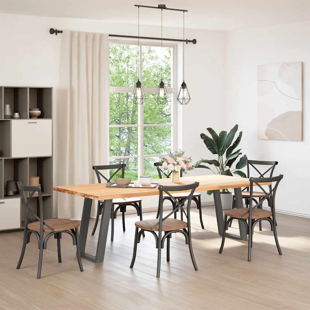 Eettafelpoten 2 st U-vormig 50x(72-73) cm staal antraciet is nu te koop bij PeponiXL, paradijselijk wonen!