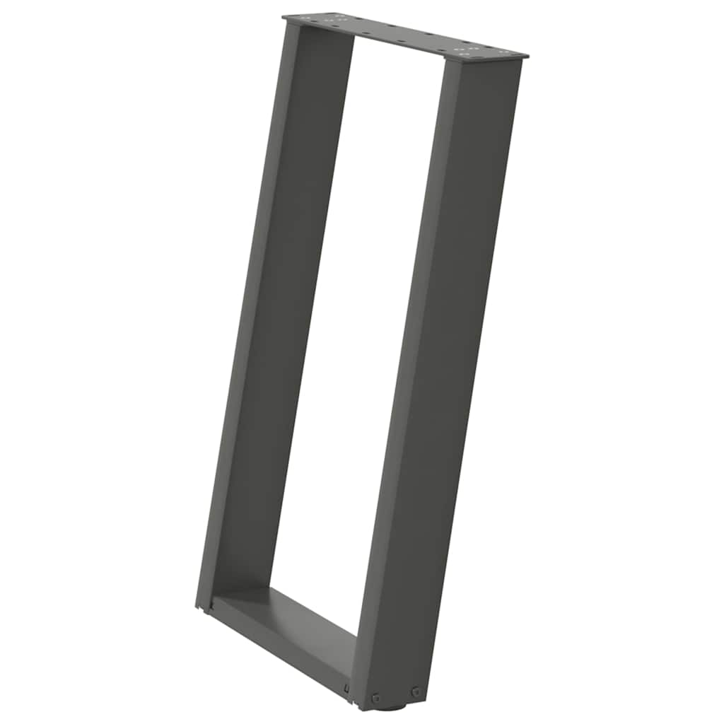 Eettafelpoten 2 st U-vormig 50x(72-73) cm staal antraciet is nu te koop bij PeponiXL, paradijselijk wonen!