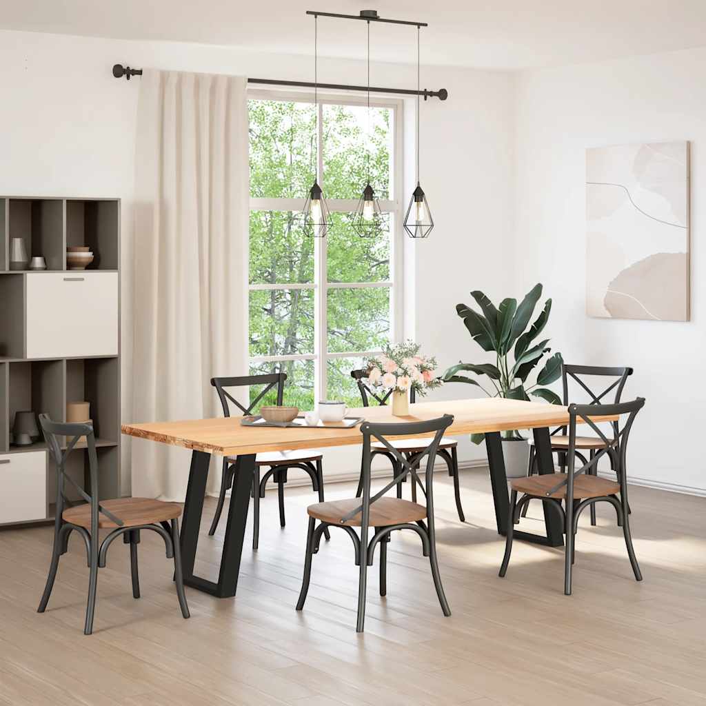 Eettafelpoten 2 st U-vormig 60x(72-73) cm staal zwart is nu te koop bij PeponiXL, paradijselijk wonen!