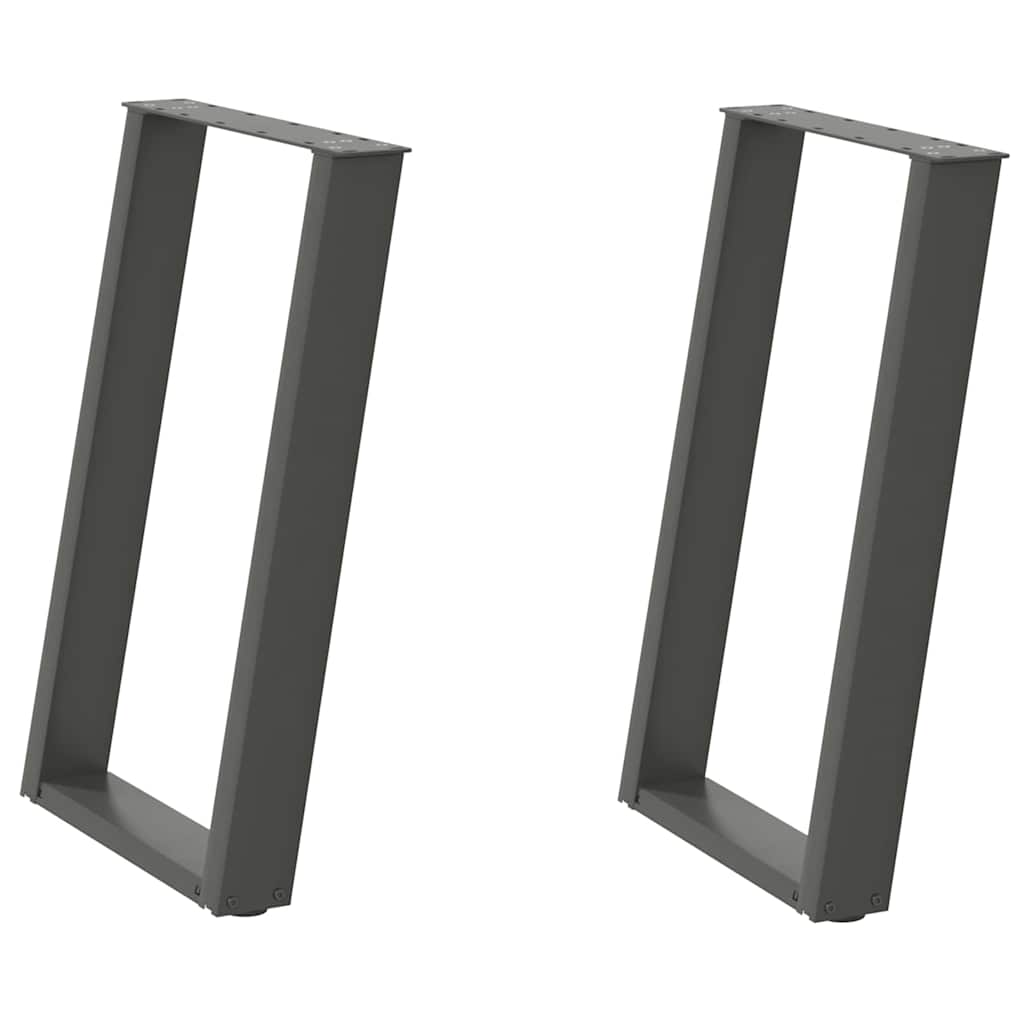 Eettafelpoten 2 st U-vormig 60x(72-73) cm staal antraciet is nu te koop bij PeponiXL, paradijselijk wonen!