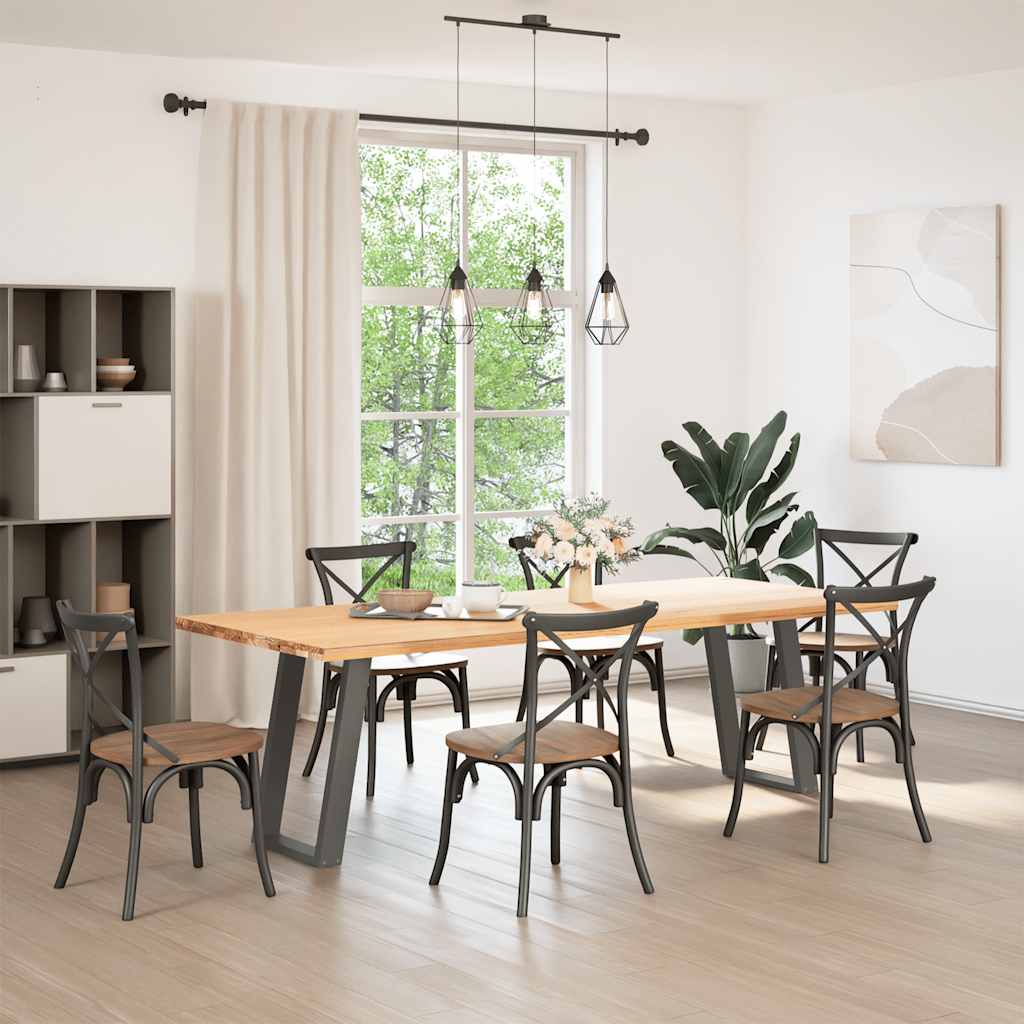 Eettafelpoten 2 st U-vormig 60x(72-73) cm staal antraciet is nu te koop bij PeponiXL, paradijselijk wonen!