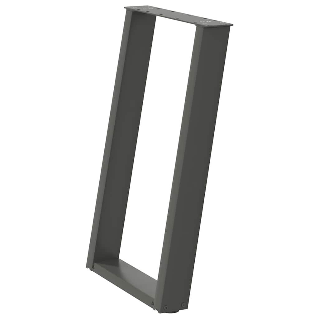 Eettafelpoten 2 st U-vormig 60x(72-73) cm staal antraciet is nu te koop bij PeponiXL, paradijselijk wonen!