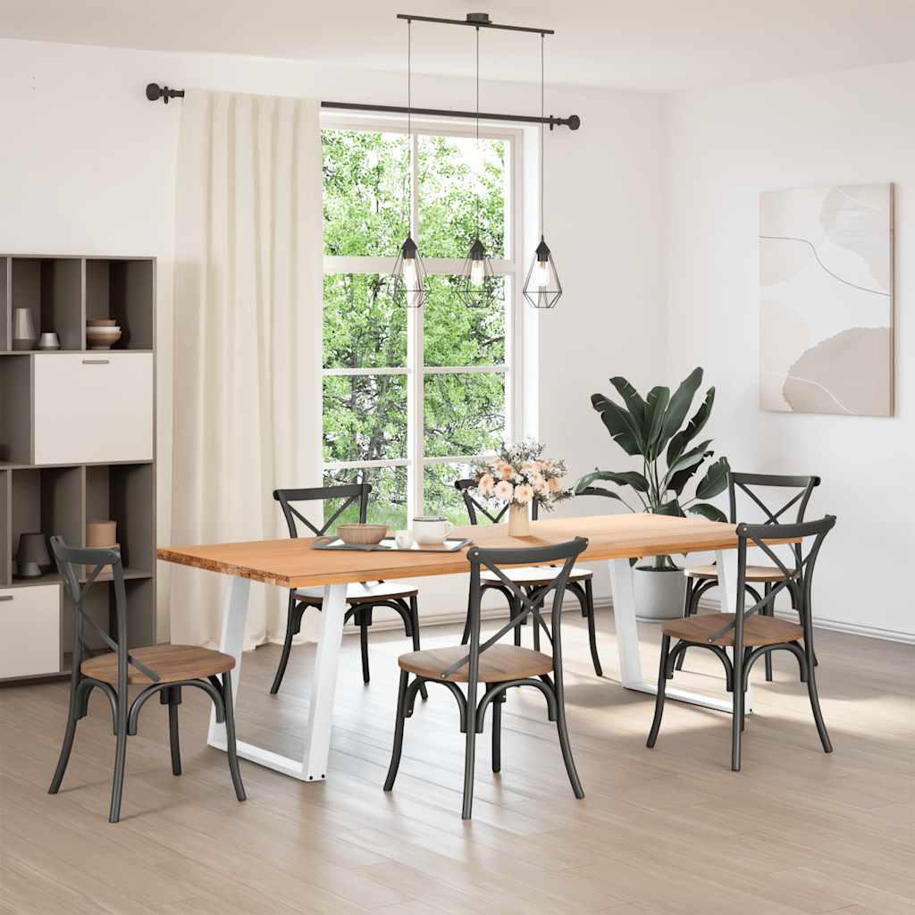 Eettafelpoten 2 st U-vormig 70x(72-73) cm staal wit is nu te koop bij PeponiXL, paradijselijk wonen!