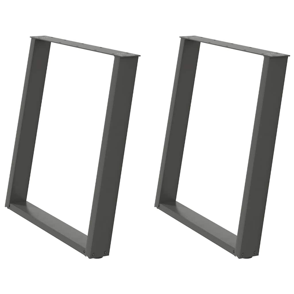 Eettafelpoten 2 st U-vormig 70x(72-73) cm staal antraciet is nu te koop bij PeponiXL, paradijselijk wonen!