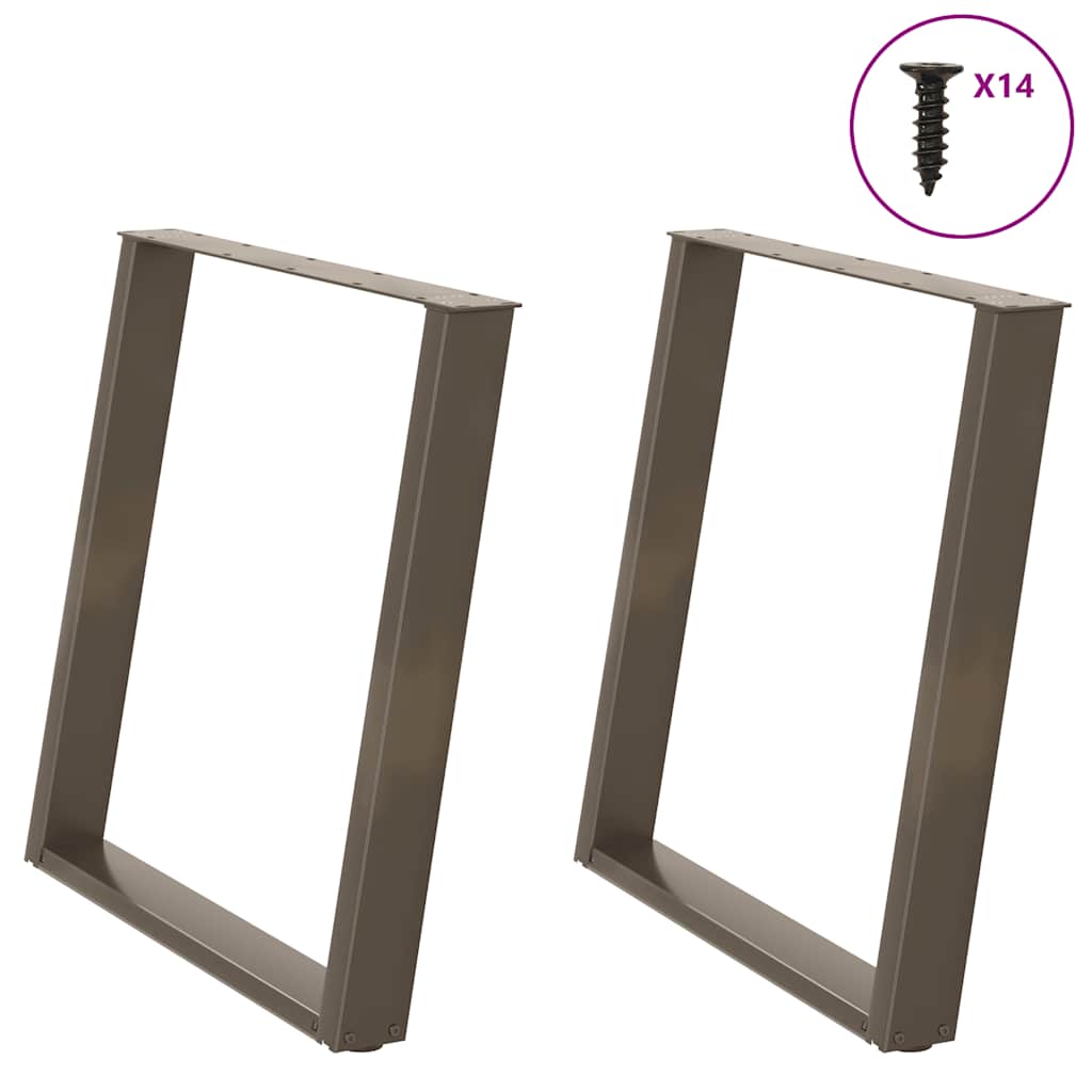 Eettafelpoten 2 st U-vormig 70x(72-73) cm staal naturel is nu te koop bij PeponiXL, paradijselijk wonen!