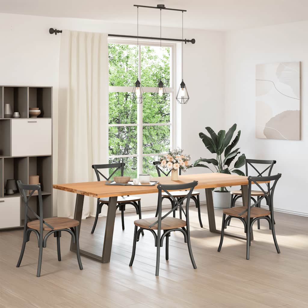 Eettafelpoten 2 st U-vormig 80x(72-73) cm staal naturel is nu te koop bij PeponiXL, paradijselijk wonen!