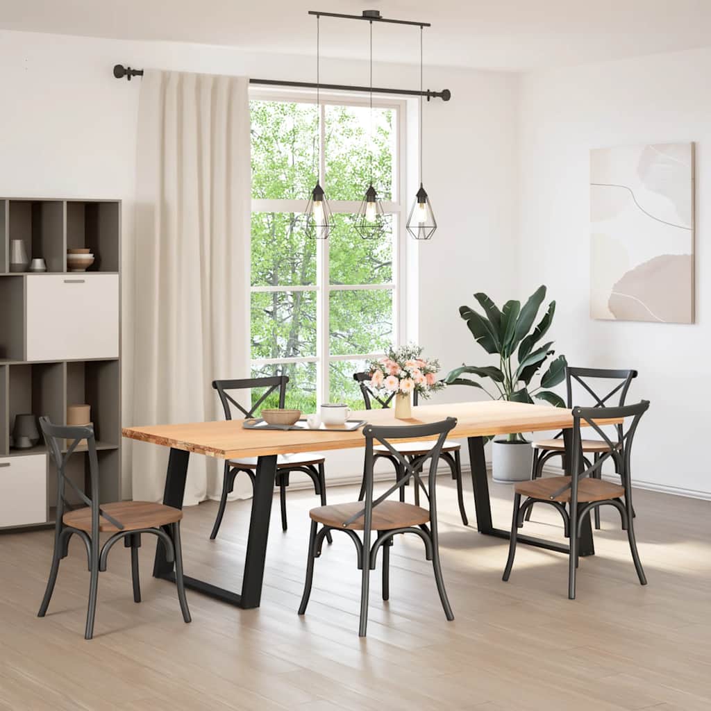 Eettafelpoten 2 st U-vormig 90x(72-73) cm staal zwart is nu te koop bij PeponiXL, paradijselijk wonen!