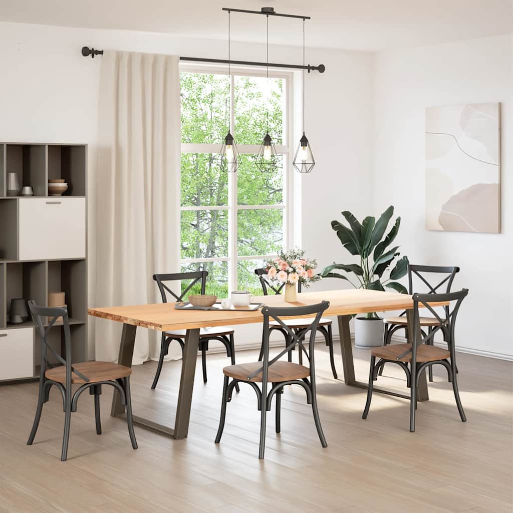 Eettafelpoten 2 st U-vormig 90x(72-73) cm staal naturel is nu te koop bij PeponiXL, paradijselijk wonen!