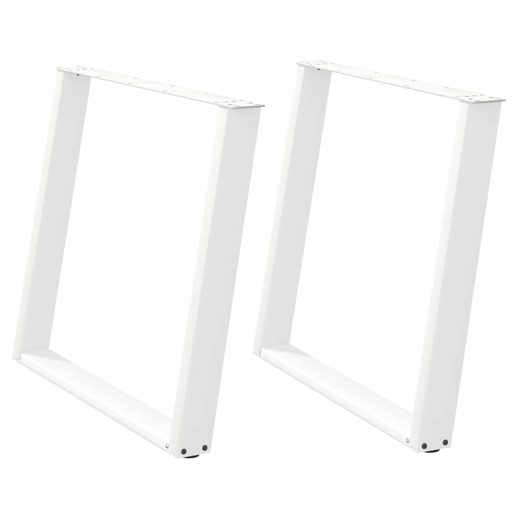 Eettafelpoten 2 st U-vormig 100x(72-73) cm staal wit is nu te koop bij PeponiXL, paradijselijk wonen!