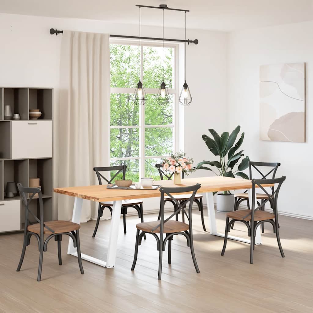 Eettafelpoten 2 st U-vormig 100x(72-73) cm staal wit is nu te koop bij PeponiXL, paradijselijk wonen!