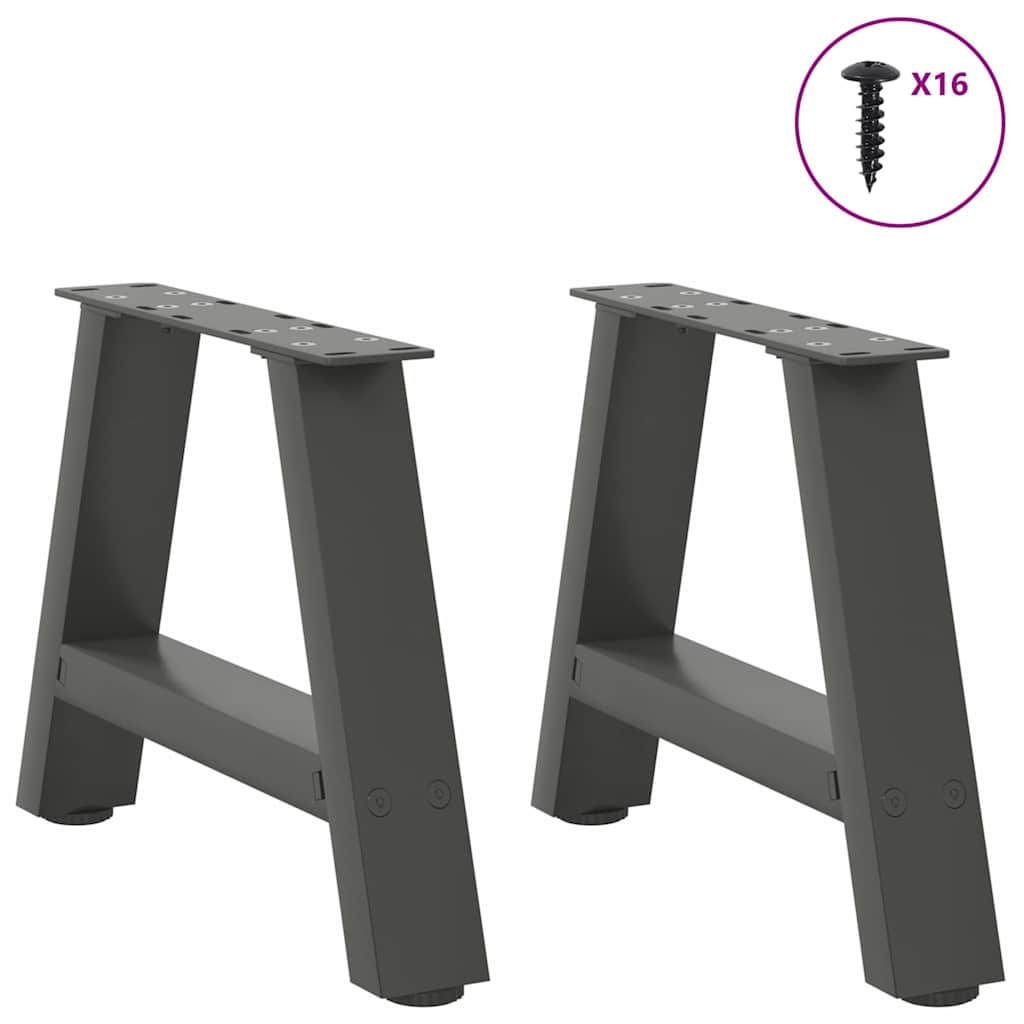 Salontafelpoten 2 st A-vormig 30x(30-31) cm staal antraciet is nu te koop bij PeponiXL, paradijselijk wonen!