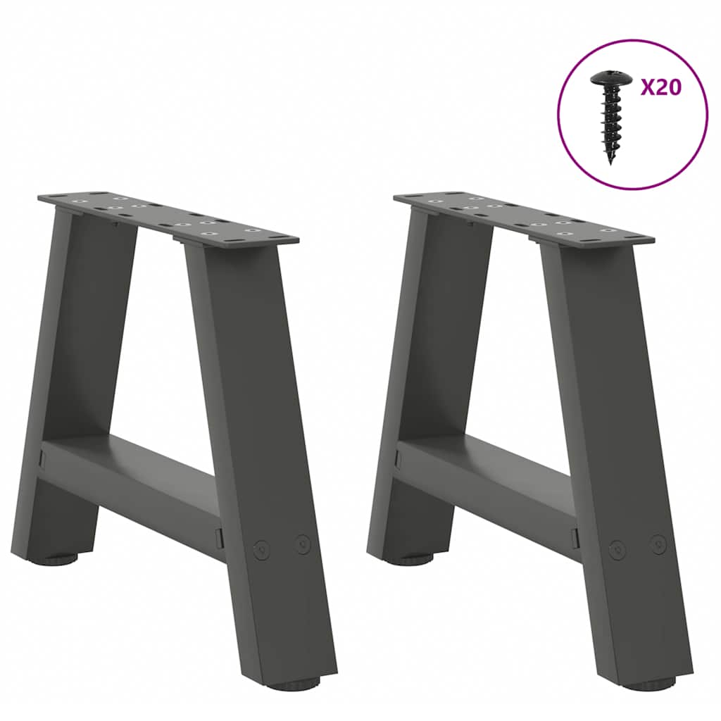 Salontafelpoten 2 st A-vormig 40x(30-31) cm staal antraciet is nu te koop bij PeponiXL, paradijselijk wonen!