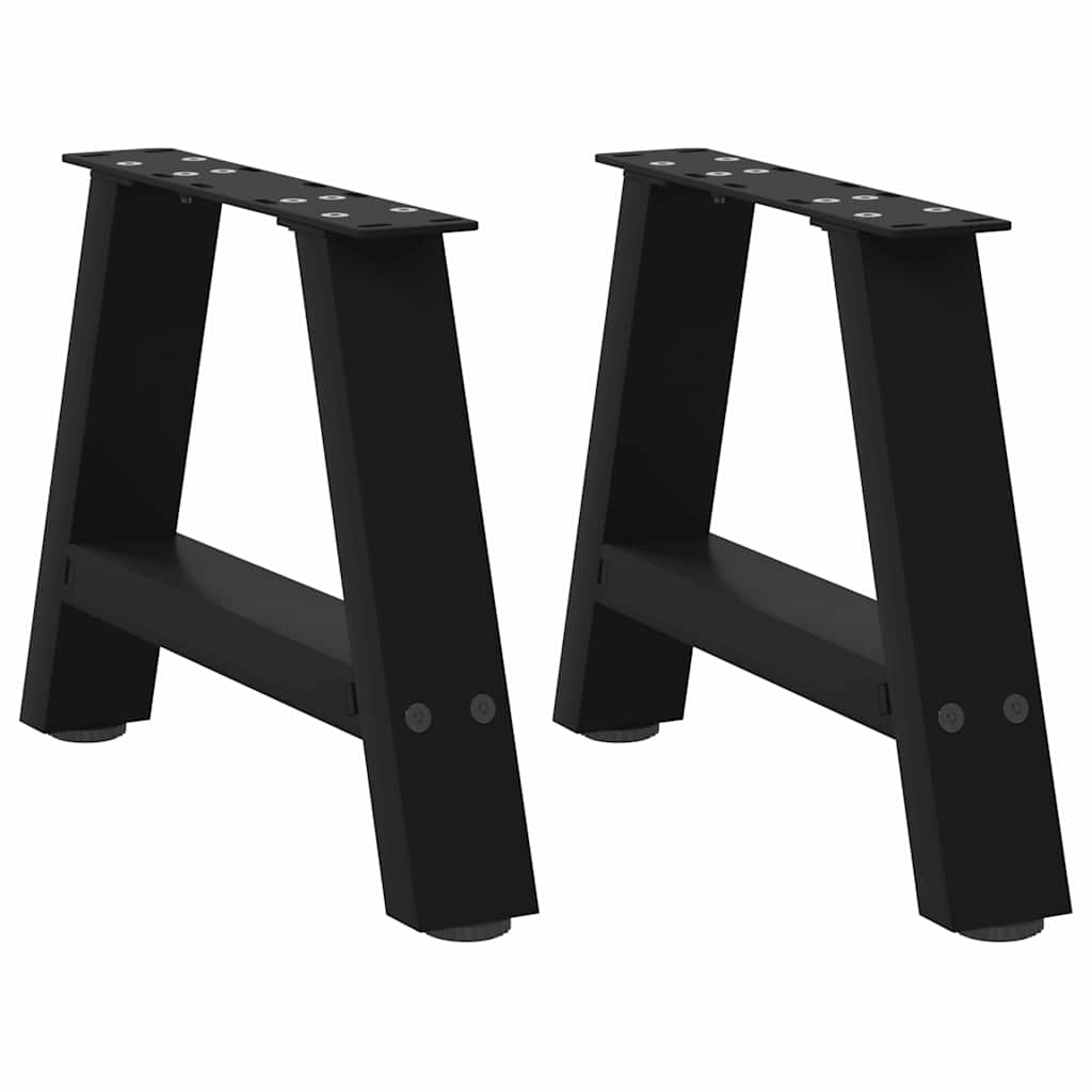 Salontafelpoten 2 st A-vormig 50x(30-31) cm staal zwart is nu te koop bij PeponiXL, paradijselijk wonen!